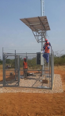 A torre de aço da telecomunicação do sistema do relâmpago da estrutura galvanizou