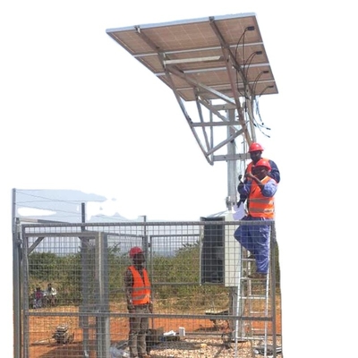 A torre de aço da telecomunicação do sistema do relâmpago da estrutura galvanizou