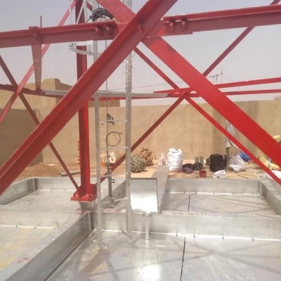 Elevação de aço da torre 20m do mastro Monopole de Guyed de uma comunicação