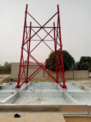 Angular quadrilateral equipado com pernas da torre 4 de aço móveis da estrutura