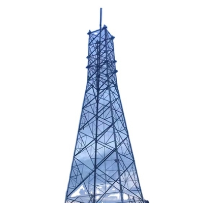 Torre tubular de aço da telecomunicação com o mergulho quente galvanizado