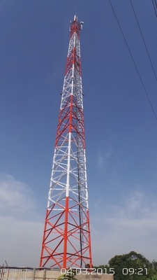 3 forTelecommunication de aço tubular da torre da transmissão dos pés Q235